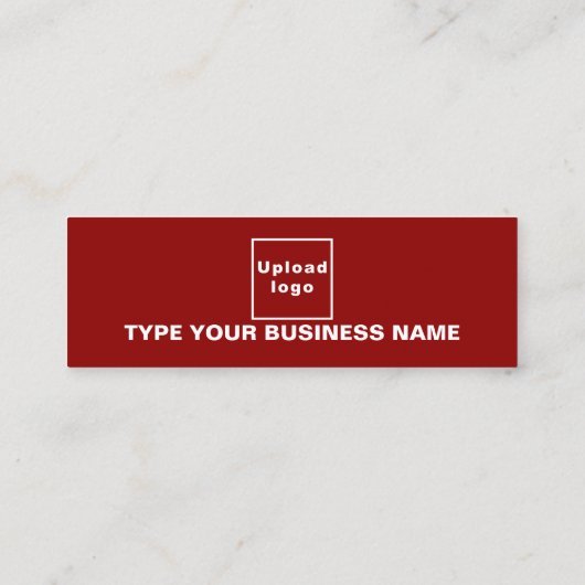 Schlichte Textegestaltung auf der Vorderseite des Mini Visitenkarte (Rückseite)