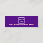 Schlichte Textegestaltung auf der Vorderseite des  Mini Visitenkarte (Rückseite)