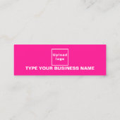 Schlichte Textegestaltung auf der Vorderseite von Mini Visitenkarte (Rückseite)