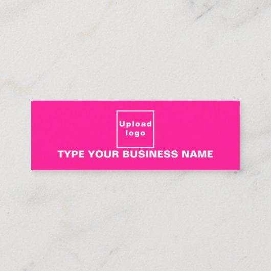 Schlichte Textegestaltung auf der Vorderseite von Mini Visitenkarte (Rückseite)