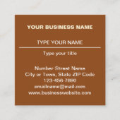 Schlichte Textegestaltung auf der Vorderseite von Quadratische Visitenkarte (Vorderseite)