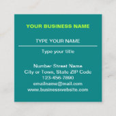 Schlichte Texterstellung auf der Vorderseite des A Quadratische Visitenkarte (Vorderseite)