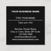 Schlichte Texterstellung auf der Vorderseite des S Quadratische Visitenkarte (Vorderseite)