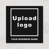 Schlichte Texterstellung auf der Vorderseite des S Quadratische Visitenkarte (Rückseite)