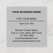 Schlichte Texterstellung auf der Vorderseite von G Quadratische Visitenkarte (Vorderseite)