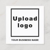 Schlichte Texterstellung auf der Vorderseite von W Quadratische Visitenkarte (Rückseite)