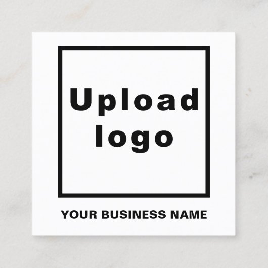 Schlichte Texterstellung auf der Vorderseite von W Quadratische Visitenkarte (Rückseite)