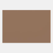 Schlichte tiefe Sand-Holz-Brauntöne 3 Töne Geschenkpapier Set (Vorderseite 2)