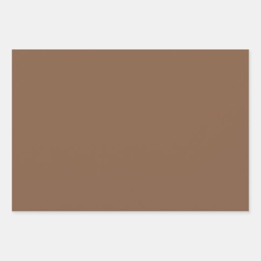 Schlichte tiefe Sand-Holz-Brauntöne 3 Töne Geschenkpapier Set (Vorderseite 2)