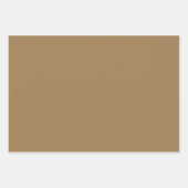 Schlichte tiefe Sand-Holz-Brauntöne 3 Töne Geschenkpapier Set (Vorderseite)