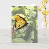 Schlichte Tiger Butterfly-Karte Karte (Gelbe Blume)