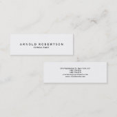 Schlichte, trendige, schlanke Berufliche Visitenka Mini Visitenkarte (Vorne/Hinten)