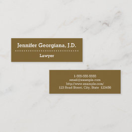 Schlichte u. berufliche mini visitenkarte