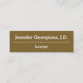 Schlichte u. berufliche mini visitenkarte (Vorderseite)