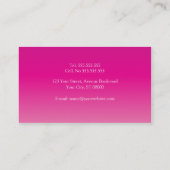 Schlichte u. einfache visitenkarte (Rückseite)