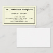 Schlichte u. grundlegende Geschäfts-Karte Visitenkarte (Vorne/Hinten)