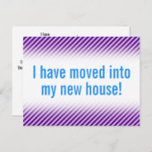 Schlichte u. Minimalistische neue Ankündigungspostkarte (Vorne/Hinten)