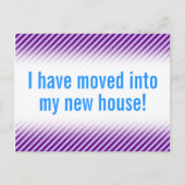 Schlichte u. Minimalistische neue Ankündigungspostkarte (Vorderseite)