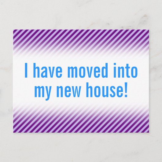 Schlichte u. Minimalistische neue Ankündigungspostkarte (Vorderseite)