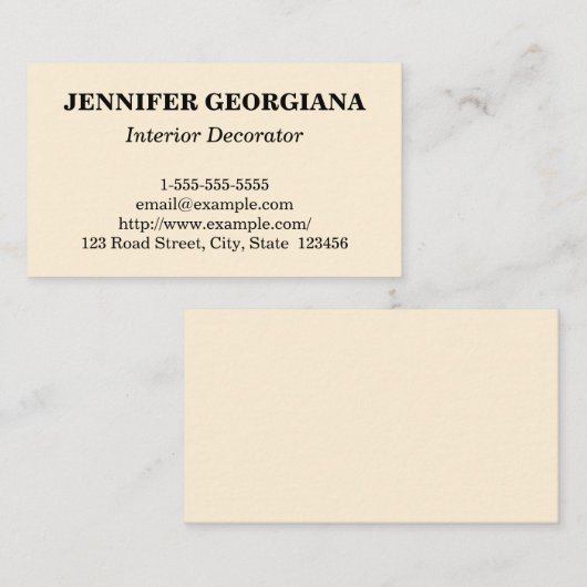 Schlichte u. saubere visitenkarte (Vorne/Hinten)