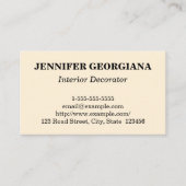 Schlichte u. saubere visitenkarte (Vorderseite)