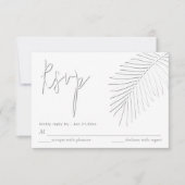 Schlichte UAWG aus Palmenblättern RSVP Karte (Vorderseite)