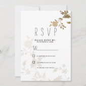 Schlichte UAWG aus weißem Glitzer Einladung (Vorderseite)