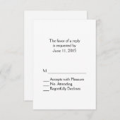 Schlichte UAWG RSVP Karte (Vorne/Hinten)