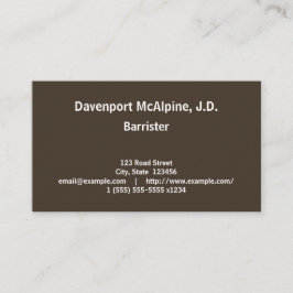 Schlichte und Berufliche Anwaltskarte Visitenkarte