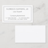 Schlichte und Berufliche Anwaltskarte Visitenkarte (Vorne/Hinten)