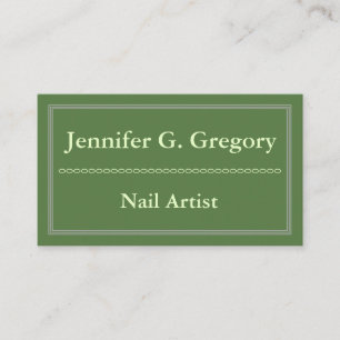 Schlichte und Berufliche Nail Artist Business Card Visitenkarte