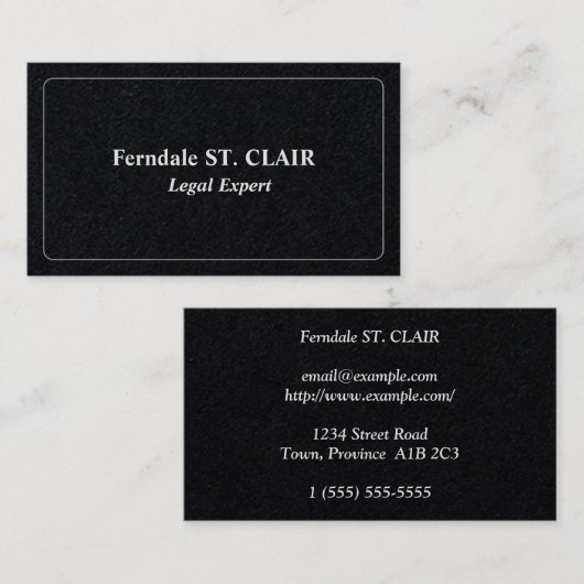 Schlichte und einfache Berufliche Visitenkarte (Vorne/Hinten)