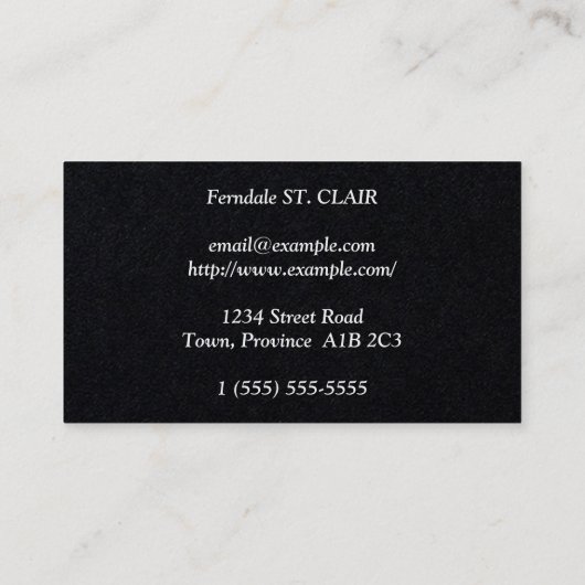 Schlichte und einfache Berufliche Visitenkarte (Rückseite)