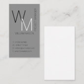 Schlichte und einfache, grau-Berufliche Visitenkar Visitenkarte (Vorne/Hinten)