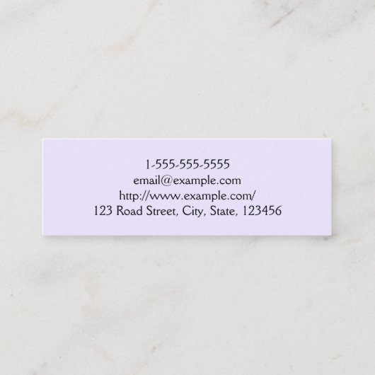 Schlichte und einfache Hüttenstylist-Visitenkarte Mini Visitenkarte (Rückseite)