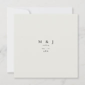 Schlichte und einfache moderne Beige Square Weddin Einladung (Vorderseite)