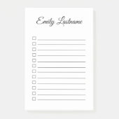 Schlichte und einfache Personalisierte Hinweise Post-it Klebezettel (Vorderseite)