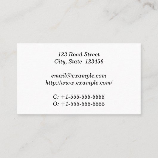 Schlichte und einfache Visitenkarte (Rückseite)