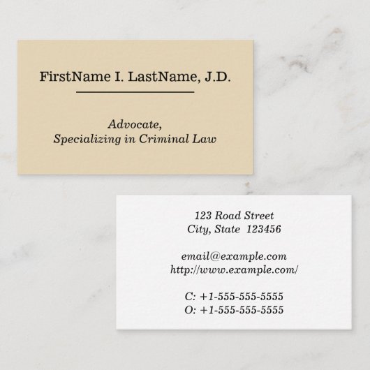 Schlichte und einfache Visitenkarte (Vorne/Hinten)