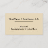 Schlichte und einfache Visitenkarte (Vorderseite)