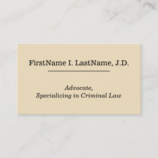 Schlichte und einfache Visitenkarte (Vorderseite)