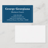 Schlichte und einfache Workout Coach Business Card Visitenkarte (Vorne/Hinten)