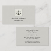 Schlichte und elegante Justizskala Beruflich Visitenkarte (Vorne/Hinten)