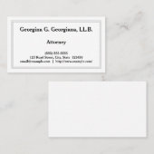 Schlichte und konservative Anwaltskarte Visitenkarte (Vorne/Hinten)