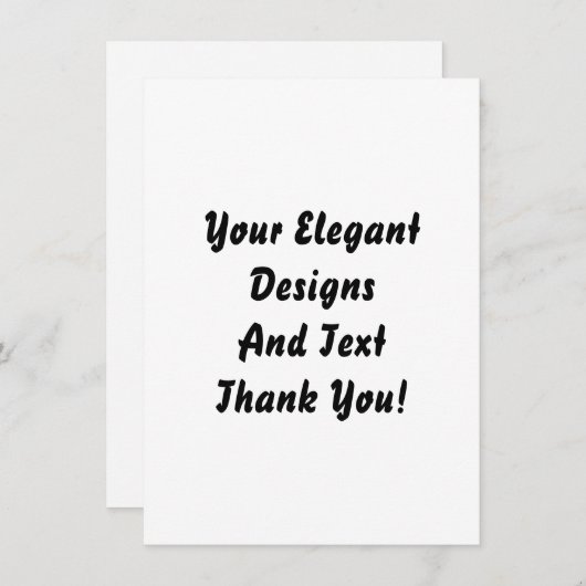 Schlichte und leere Hochzeitskarte und Party Einla Einladung (Vorne/Hinten)