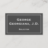 Schlichte und minimale Anwaltskarte Visitenkarte (Vorderseite)
