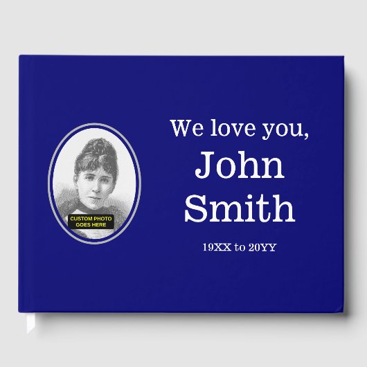 Schlichte und minimale Erinnerungen Gästebuch (Vorderseite)