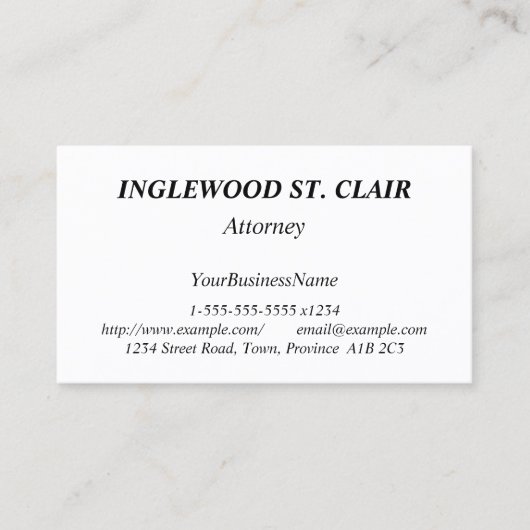 Schlichte und minimale Visitenkarte (Vorderseite)