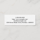 Schlichte und Minimalistische Anwaltskarte Mini Visitenkarte (Rückseite)