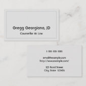 Schlichte und moderne Rechtsberatung Visitenkarte (Vorne/Hinten)